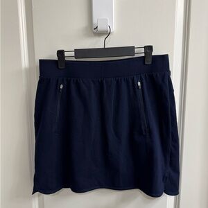 Talbots Navy Active Skort with Zip Pockets